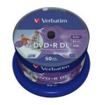 Verbatim - 50 x dvd + r dl - 8. 5 go 8x - surface imprimable par jet d'encre - spindle