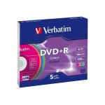 Verbatim colours - 5 x dvd + r - 4. 7 go 16x