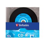 Verbatim data vinyl - 10 x cd - r - 700 mo 52x - botier cd troit
