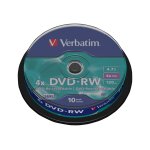 Verbatim datalifeplus - 10 x dvd - rw - 4. 7 go 4x - argent mat - spindle