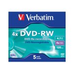 Verbatim datalifeplus - 5 x dvd - rw - 4. 7 go 4x - botier cd