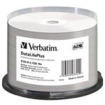 Verbatim datalifeplus professional - 50 x dvd - r - 4. 7 go 16x - blanc - surface imprimable par jet ...
