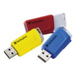 Verbatim store 'n' click - cl usb - 16 go - usb 3. 2 gen 1 - bleu, jaune, rouge (pack de 3)