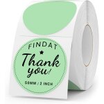 Vert etiquette thermique ronde 50 mm rouleau vinyle cercle imprimante gommette autocollante pour bureau ...