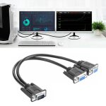 Vga rpartiteur vga cble d'ordinateur  double 2 adaptateur de moniteur y splitter vga mle  femelle ...