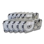 Vhbw 10 x cassettes � ruban 6 mm pour casio cw - l300, kl - 100e, kl - 120, kl - 1500, kl - 200e, kl ...