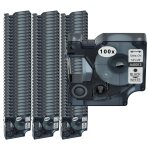 Vhbw 100x rubans compatible avec dymo 5000, 2000, 5500, 4500, 3500 imprimante d'tiquettes 12mm noir ...