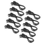 Vhbw 10x c�ble connecteur euro type f compatible avec vorwerk kobold vr300, vr100, vr200 - prise c5 en ...