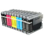 Vhbw 10x cartouches d'encre imprimantes, compatible avec brother mfc - 845cw / mfc - 885cw rempl. srie ...
