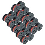 Vhbw 10x rouleaux d'encre noir - rouge compatible avec casio dr 320, 420, 520, 620re calculatrice imprimante, ...