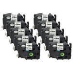 Vhbw 10x rubans compatible avec brother p - touch 550, 3600, 7500 vp, 7600 vp, 9200 dx, 9200 pc imprimante ...