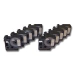 Vhbw 10x rubans compatible avec dymo labelwriter duo, duo 400, duo 450 imprimante d'tiquettes 19mm noir ...