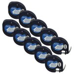 Vhbw 10x rubans plastique compatible avec dymo letratag xr imprimante d'tiquettes 4m x 12mm noir sur ...