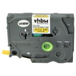 Vhbw 1x ruban compatible avec brother pt h500li, p700 imprimante d'�tiquettes 11, 7mm noir sur jaune, ...