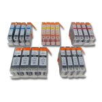 Vhbw 20x cartouches d'imprimante compatible avec canon pixma ip4000r, ip5000, mp750, mp760, mp780 - kit ...