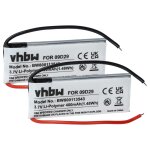 Vhbw 2x batterie compatible avec midland rider fm, bt rider, bt intercom gps, appareil de navigation ...
