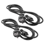 Vhbw 2x c�ble d'alimentation compatible avec vorwerk kobold vr100, vr200, vr300 - prise c5 en tr�fle ...