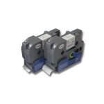 Vhbw 2x rubans compatible avec brother p - touch 2400 e, 2420 pc, 2430 pc, 2450 cc, 2400, 2450 imprimante ...