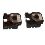 Vhbw 2x rubans compatible avec dymo labelwriter duo, duo 400, duo 450 imprimante d'tiquettes 12mm noir ...