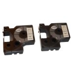Vhbw 2x rubans remplacement pour dymo s0720680, d1, 40913 pour imprimante d'�tiquettes 9mm noir sur blanc ...