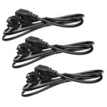 Vhbw 3x c�ble d'alimentation cordon �lectrique schuko secteur prise c13 3 dents 1, 2m pour pc portable, ...