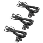 Vhbw 3x c�ble d'alimentation cordon �lectrique schuko secteur prise c13 3 dents 5m pour pc portable, ...