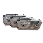 Vhbw 3x cassette � bande cartouche 6mm pour imprimante d?�tiquette casio cw - l300, kl - 100e, kl - 120, ...
