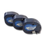 Vhbw 3x rubans compatible avec dymo letratag lt - 100h, lt - 100t, qx50, xr imprimante d'tiquettes 12mm ...