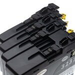 Vhbw 4x cartouches remplacement pour brother lc - 3237y pour imprimante avec puce