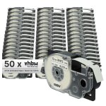 Vhbw 50x rubans compatible avec casio kl - 130, kl - 200, kl - 2000, kl - 120, kl - 100e, kl - 1500, ...