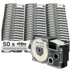 Vhbw 50x rubans compatible avec casio kl - 130, kl - 200, kl - 2000, kl - 120, kl - 100e, kl - 1500, ...
