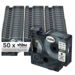 Vhbw 50x rubans compatible avec dymo labelmanager 300, 350, 350d, 360d, 400, 420p, 450, 450d, 500 imprimante ...