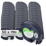 Vhbw 50x rubans compatible avec dymo letratag lt - 100h, lt - 100t, qx50, xr imprimante d'tiquettes ...