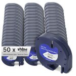 Vhbw 50x rubans plastique compatible avec dymo letratag lt - 100h, lt - 100t, qx50, xr imprimante d'tiquettes ...