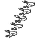 Vhbw 5x c�ble d'alimentation cordon �lectrique schuko secteur prise c13 3 dents 2m coud�e pour pc portable, ...