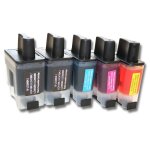 Vhbw 5x cartouches compatible pour brother dcp - 310c, dcp - 310cn, dcp - 315cn, fax - 1835c imprimante ...