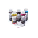 Vhbw 5x encre de recharge compatible avec canon pixma g2510 imprimante - kit de recharge dye cyan, dye ...