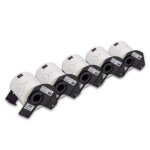 Vhbw 5x etiquettes pour cd / dvd stickers roll set pour brother p - touch ql - 1050, ql - 1050n, ql - ...