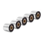 Vhbw 5x papier thermique, ruban  transfert thermique, noir 60mm pour fax ou imprimante zebra xi140, ...