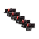 Vhbw 5x rouleaux d'encre noir - rouge compatible avec adler royal 4212 pd carat calculatrice de poche, ...