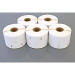 Vhbw 5x rouleau d'tiquettes 57mm x 32mm (1000 tiquettes) compatible avec dymo labelwriter 400 turbo, ...