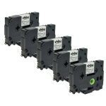 Vhbw 5x rubans compatible avec brother p - touch pt - e500 imprimante d'�tiquettes 1, 5m x 5, 8mm noir ...