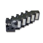 Vhbw 5x rubans compatible avec dymo 2000, 5000, 5500 imprimante d'étiquettes 6mm noir sur blanc Vhbw 5x rubans compatible avec dymo 2000, 5000, 5500 imprimante d'étiquettes 6mm noir sur blanc