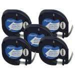 Vhbw 5x rubans plastique compatible avec dymo letratag xm, qx50, plus lt - 100h, xr imprimante d'tiquettes ...