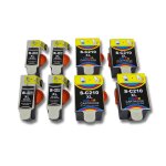 Vhbw 8x cartouches pour imprimante en lot avec puce pour samsung cjx - 1000, cjx - 1050, cjx - 1050w ...