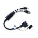 Vhbw cble audio voiture compatible avec apple ipod 10gb, 15gb, 20gb, 30gb, 40gb, 60gb, classic, nano, ...
