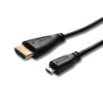 Vhbw c�ble hdmi, micro - hdmi vers hdmi 1. 4 1, 8m pour tablette, smartphone, appareil photo compatible ...