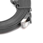 Vhbw c�ble de r�seau c�ble lan cat7 3m noir c�ble plat