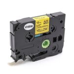 Vhbw cassette de bande d'?criture 12mm noire sur jaune extra forte pour imprimantes brother p - touch ...