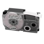 Vhbw cassette cartouche 12mm noir sur transparent pour imprimante d?�tiquette casio cw - l300, kl - 100e, ...